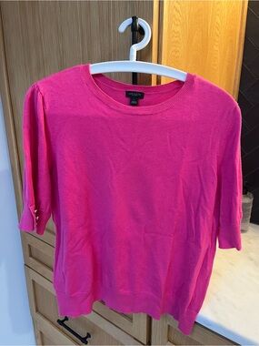 Ann Taylor Bright Fuchsia Crewneck Sweater